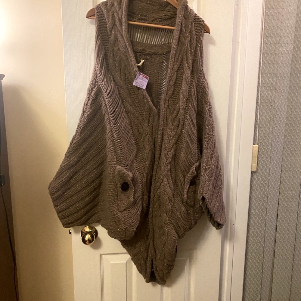 Elizabeth And James NWT $500 Cocoon Oatmeal Sweater/Cardigan